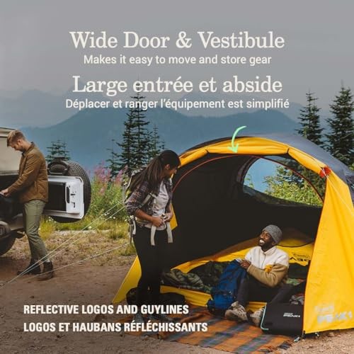 PEAK1 Premium Backpacking Tent, Waterproof Fabric with 2,000mm 4-person - Picture 6 of 7