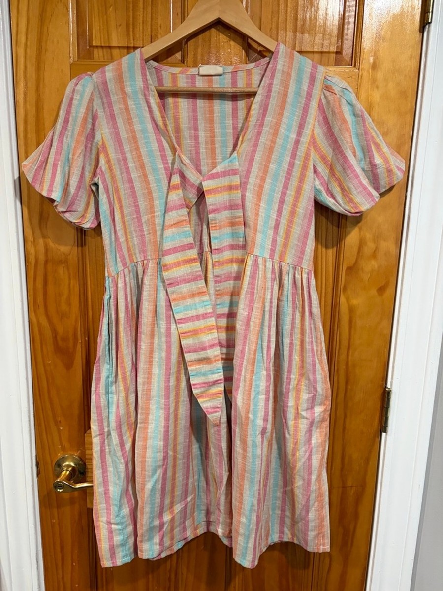 Mamma Mia The Kaftan Company Pastel Rainbow Stripe Dress Size S Boho Cotton | eBay Mamma Mia The Kaftan Company Pastel Rainbow Stripe Dress Size S Boho Cotton | eBay
