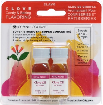 LorAnn Süßigkeiten & Backen Aroma 0,125 Unzen 2/Pkg - Nelkenöl Geschmack - 80