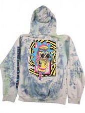 Rick and Morty Mens Medium Tie-Dye Hoodie Graphic Print Sweatshirt