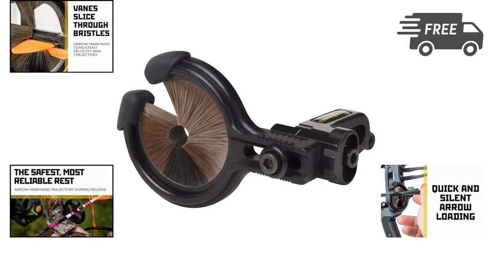 Archery Arrow Rest Kill Shot Whisker Biscuit Ambidextrous Medium Brown - Image 2 of 4