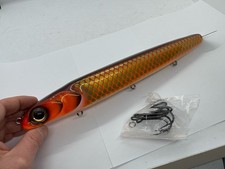 12” Chaos Tackle Navin Orange Carp Dive & Rise Jerkbait Crankbait Musky Lure