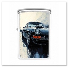 Zippo - Porsche 911  - #2 - Grafik - Zeichnung - Gemälde - Chrome Brushed
