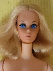 Vintage Mod Walk Lively Barbie Doll #1182 70's Mattel Works Blonde Pre-owned