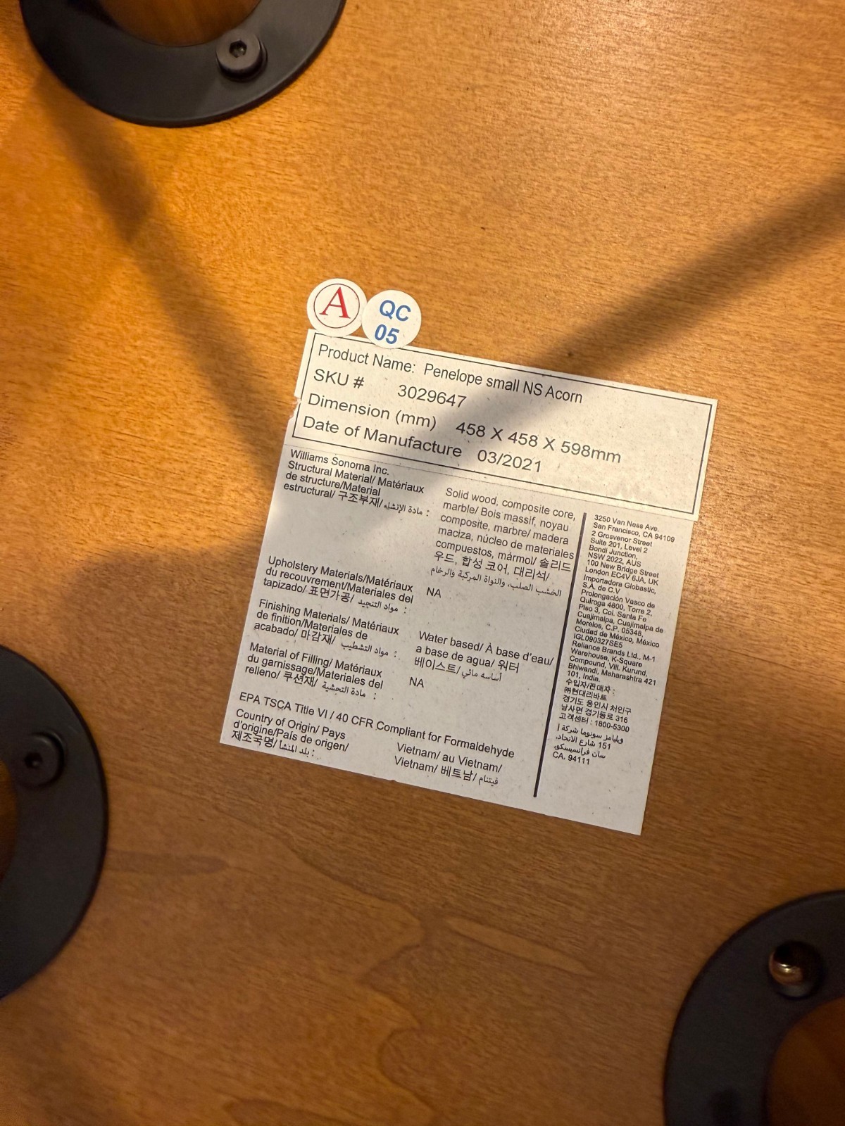 West Elm Penelope nightstand 18" White Marble top