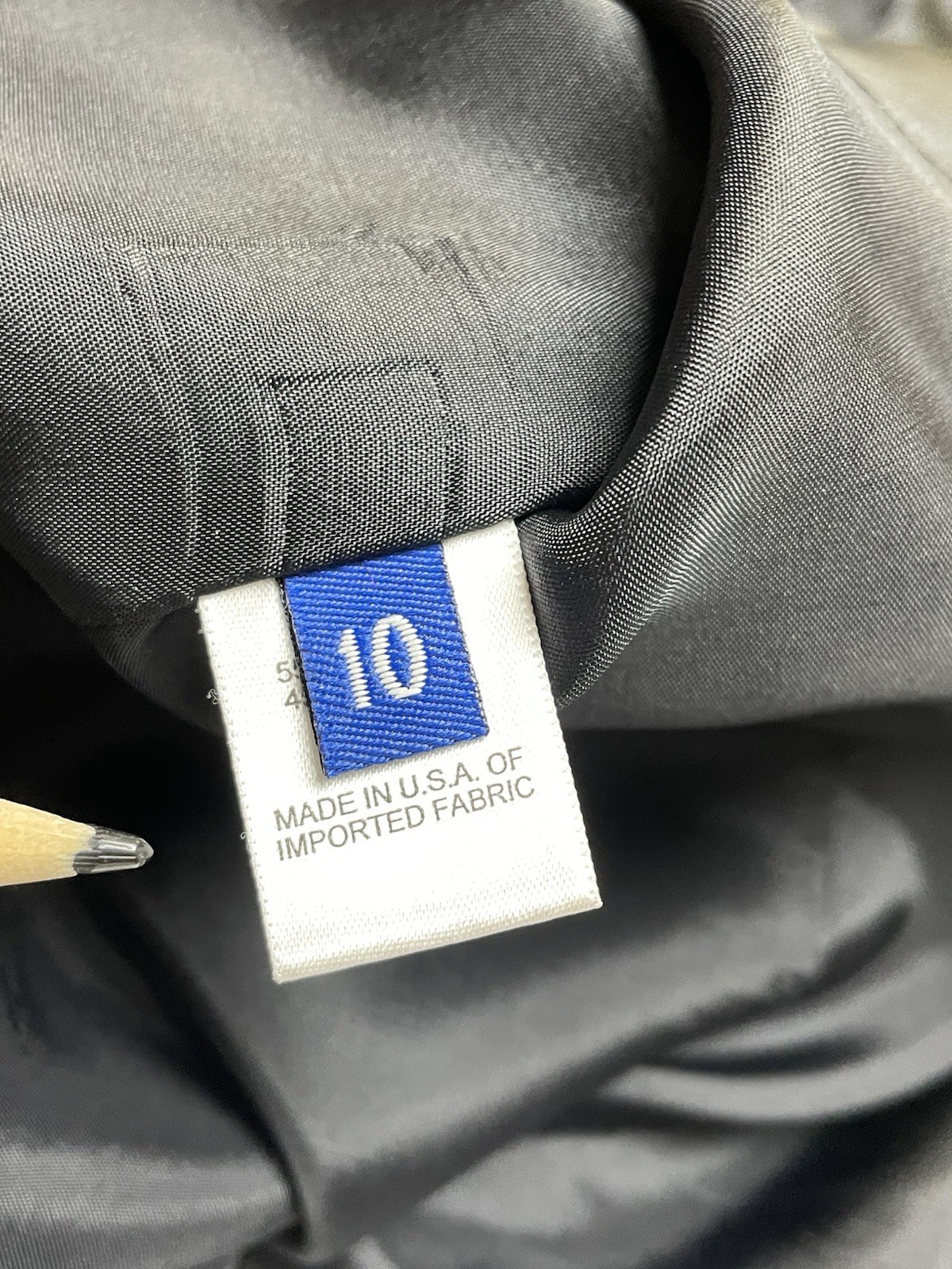 Austin Reed Blazer Size 10 Black Jacket Satin Lapel Rhinestone Closure Pockets