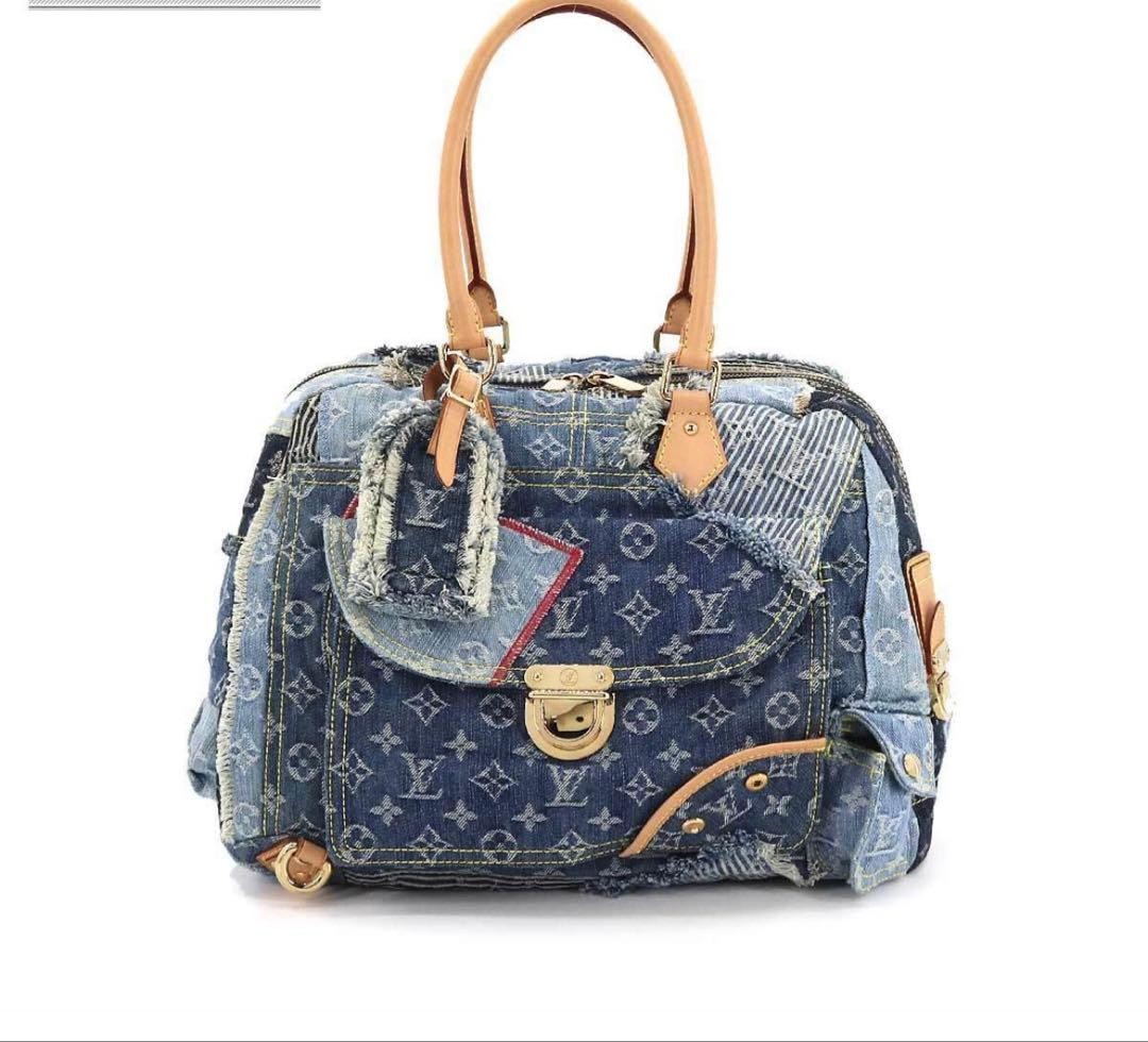 beautiful Louis Vuitton Patchwork Denim Bowly M95… - image 1