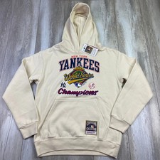 Mitchell  Ness New York Yankees Hoodie Mens M Cream 1996 World Series Champions