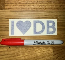 DUTCH Bros STICKER Decal I 💙 DB LOVE Rare HTF Coffee OLD Design BLUE Vintage