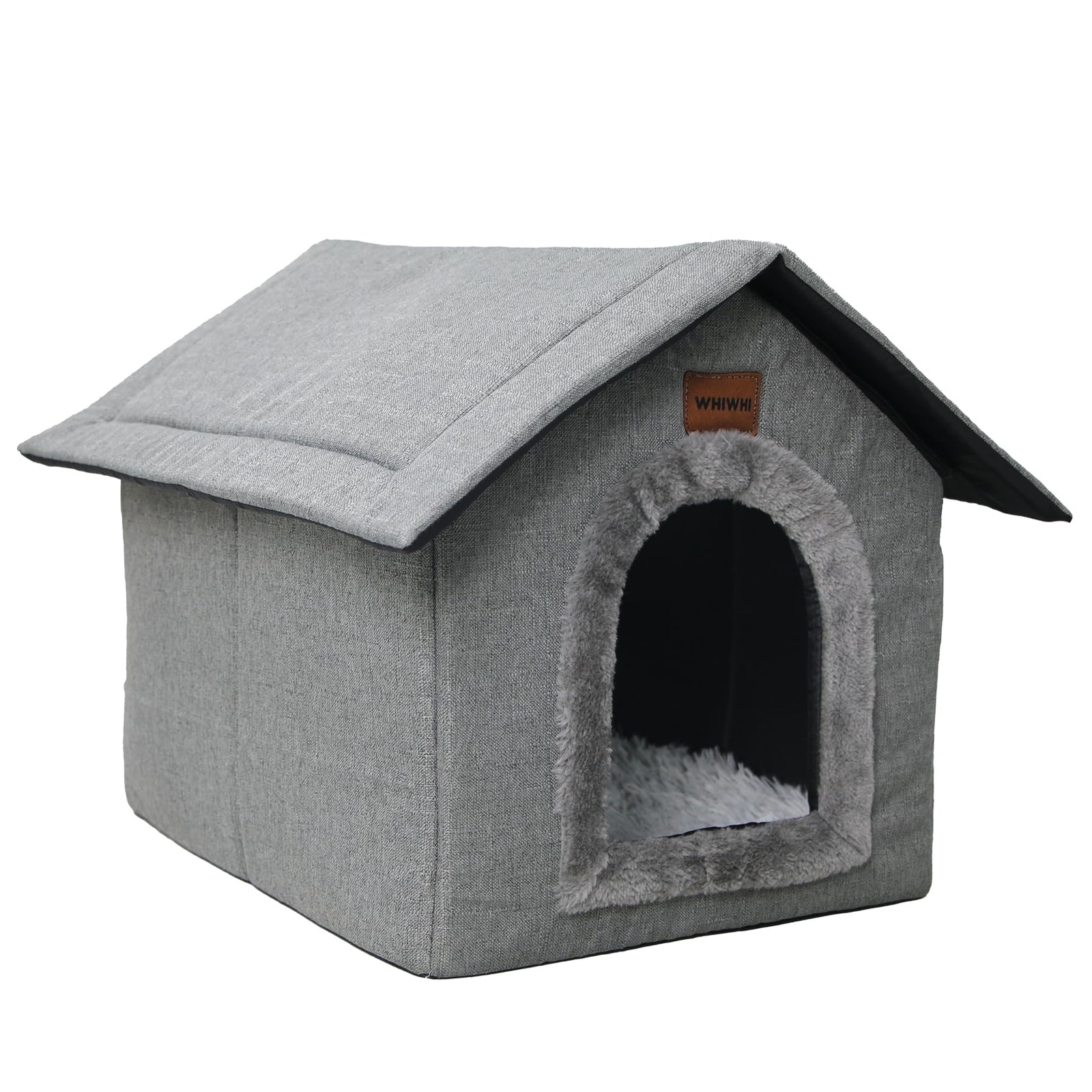 Maison chat peluche pour coin salon et chambre de petit chien d'intérieur