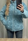 The North Face Youth Girls XL Reversible Mossbud Jacket Full Zip Fleece Blue EUC — photo 3