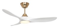 Dc Deckenventilator Mit Fernbedienung Led Dimmer Eco Genuino 122 Cm Messing Weiß
