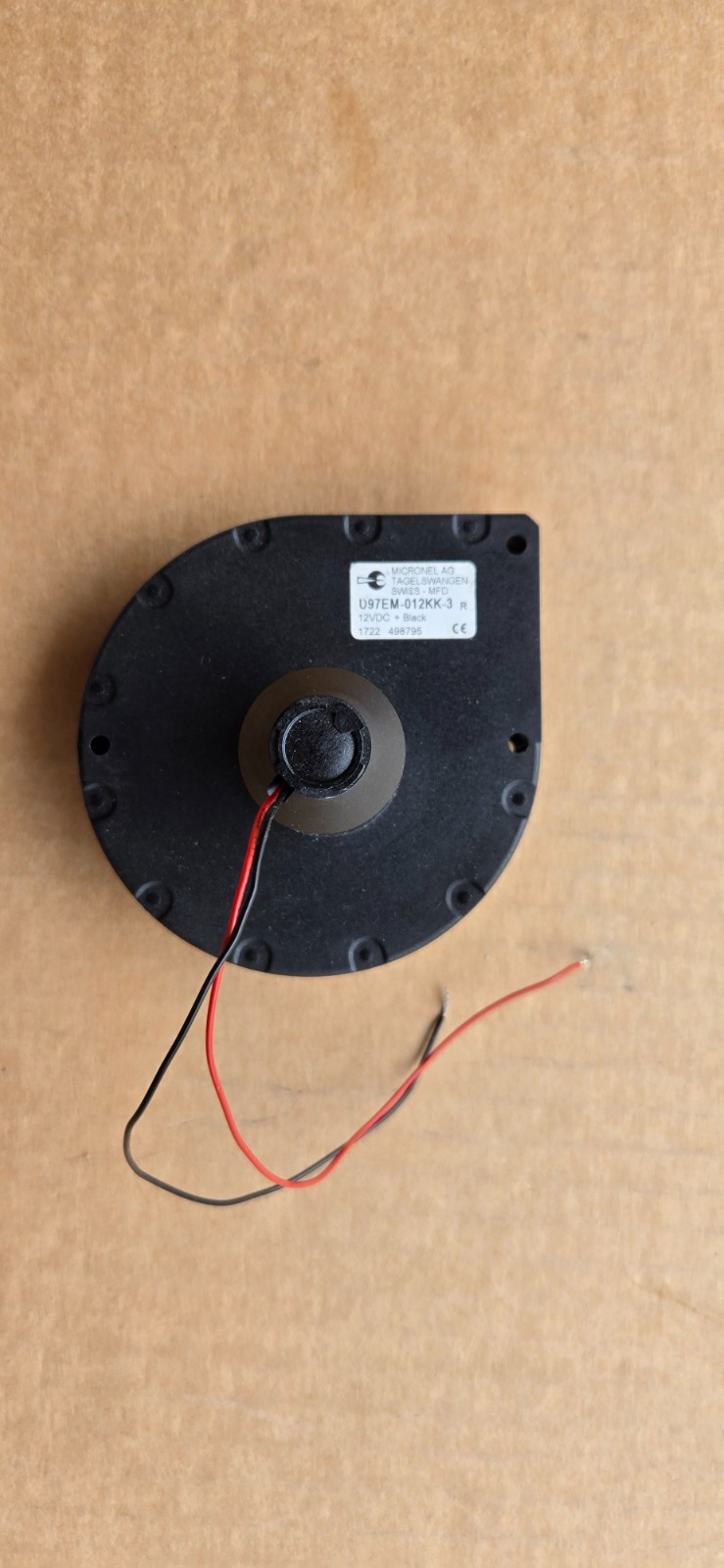 MICRONEL U97EM-012KK-3 BLOWER CENTRIFUGAL FAN 12VDC NEW IN BOX VAT INCL