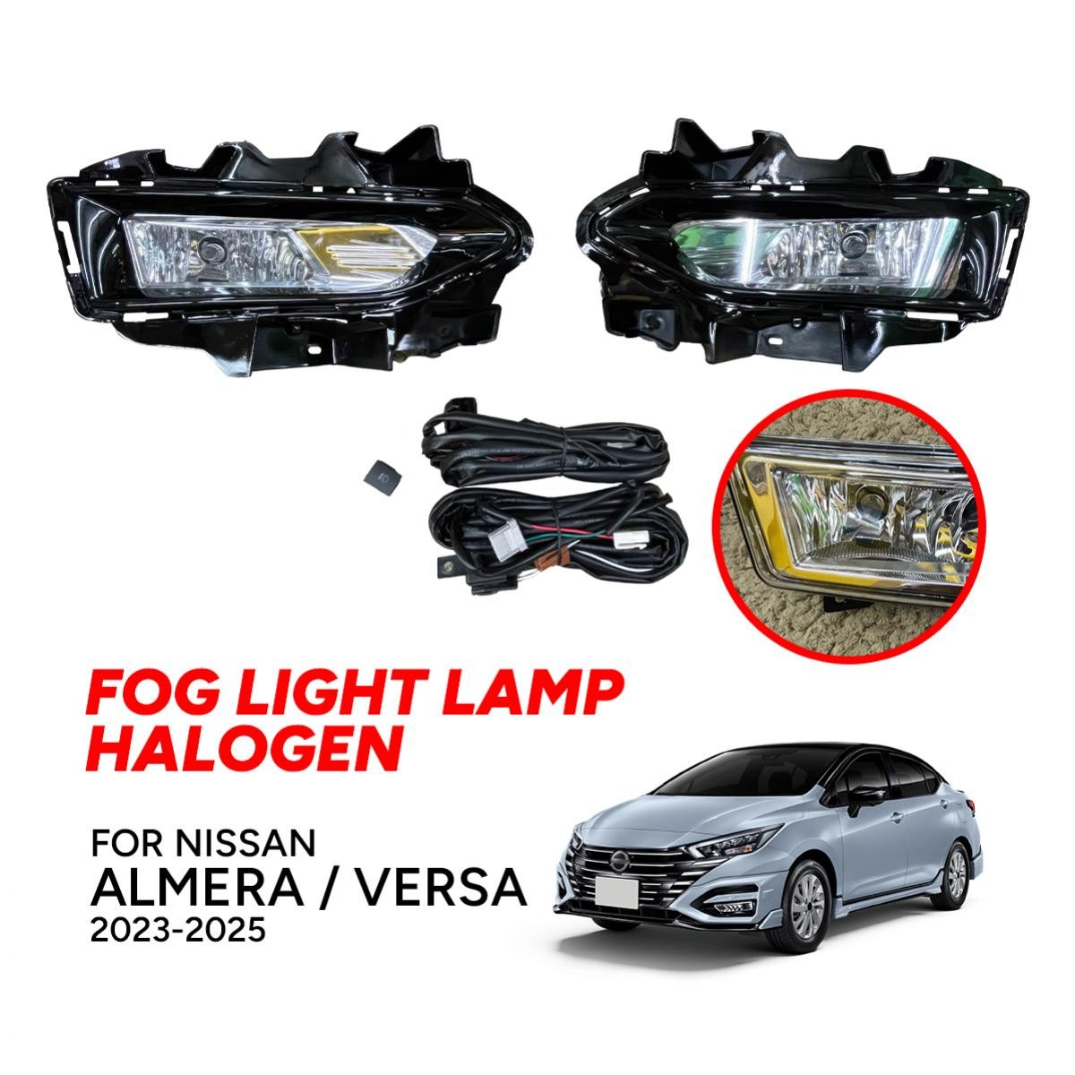 2023-2025 Nissan Almera Versa N18 Facelift Halogen Spot Light Fog