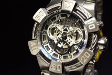 Invicta SHAQ 52mm Chronograph Men's Watch Swiss Movement Black/Steel w/ Shaq Box