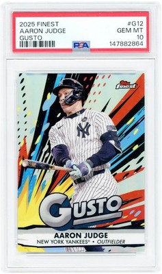 Aaron Judge New York Yankees 2025 Topps Finest Gusto #G-12 PSA Rated 10 Card