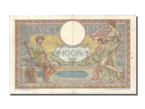 [#200267] Biljet, Frankrijk, 100 Francs, 100 F 1908-1939 ''Luc Olivier Merson'', - Afbeelding 2 van 2