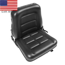 Fold Down Tractor Seat Universal Forklift Seat With Slide Black