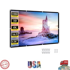 Versatile 120-Inch Foldable Projector Screen - Crisp 4K HD Viewing Anywhere