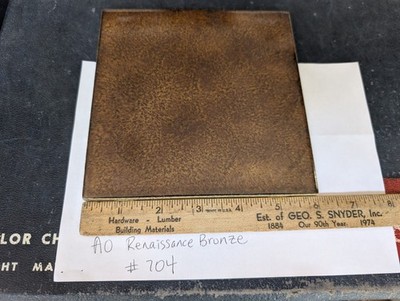 1 pc Ceramic Tile American Olean Renaissance Bronze  #704 Made in USA 6'' Square 