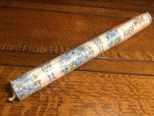 Ancien rouleau de papier peint motif floral bleu et vert facile à essuyer A935F