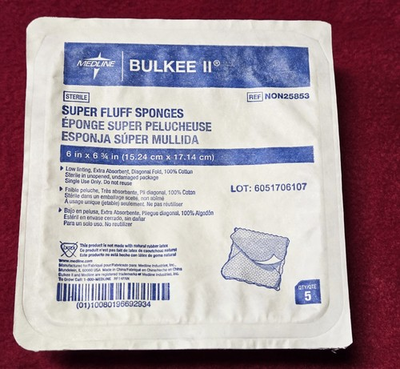 #ad Medline Super Fluff Sponges 6quot; x 6 3 4quot; Lot of 7 Packs 5 Sponges per Pack $15.00