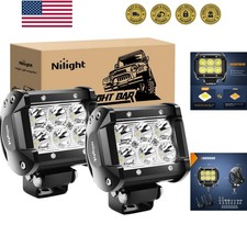 Led Pods 2Pcs 18W 1260LM Spot Off Road Lights Super Bright Driving Fog Boat L...