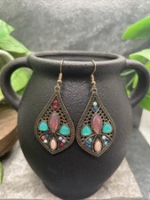 2.5  Gold-tone Boho Retro Earring Set Drop Dangle New Free Ship B6591