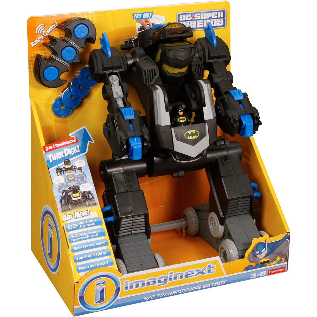 Fisher-Price Imaginext DC Super Friends RC Transforming Batbot | eBay