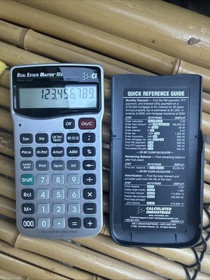 Calculated Industries Real Estate Master IIIx Model 3405 Calculator&Cover Works