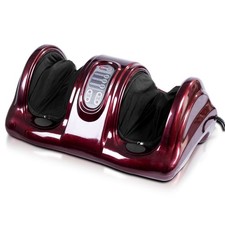 Electric Shiatsu Foot Massager Kneading and Rolling Leg Ankle w/Remote Burgundy