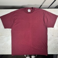 Vintage Jerzees Heavyweight Blend 50/50 T-Shirt Mens XL Made in USA Blank Red