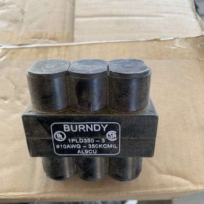 Burndy 1PLD250-3 Multi-Tap 3 Port Connector, AL9CU, #10-250KCMIL, Open Package