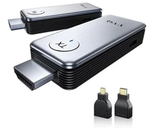 2025 Upgraded Wireless HDMI Transmitter and Receiver 328FT/100M, LED Display, 4K