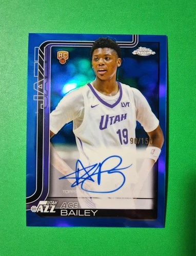 2025 Topps Chrome Ace Bailey Chrome Rookie Autographs (RAW)