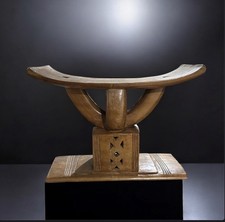 Old Ashanti Stool Signed by Palace Chief Crafter . Ghana West Africa