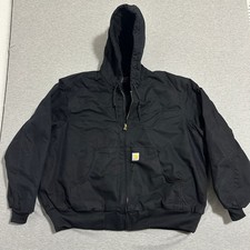 Carhartt OJ0140 Active Quilted Lined Hooded Jacket 2XL Black Loose Fit