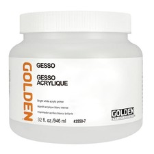 Acrylic Gesso 32 oz Jar Professional Opaque Primer White Art Supply Golden