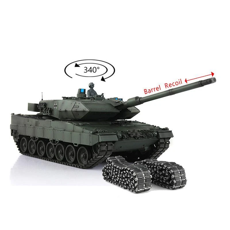 1/16 Henglong TK 7.0 Leopard2A6 3889 RC Tank Barrel Recoil Geburtstag Spielzeug - Bild 2 von 2