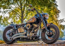 Harley Davidson Motorcycle, Wall Art Print Motor Bike Poster Picture A3 A4