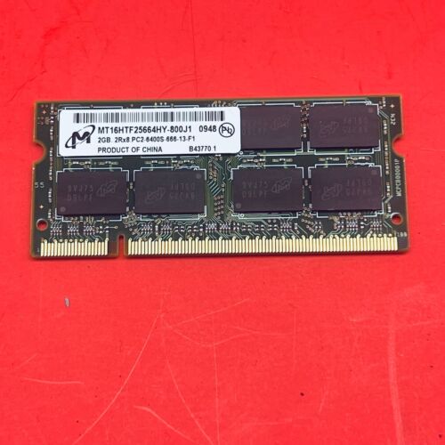 Dell Latitude E6500 2GB 2Rx8 Laptop Memory RAM PC2-6400S MT16HTF25664HY-800J1 - Afbeelding 2 van 2