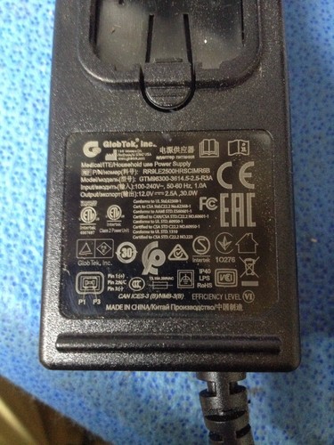 GlobTek Charger Cable RR9LE2500HRSCIMR6B, GTM96300-3614 - Picture 2 of 7