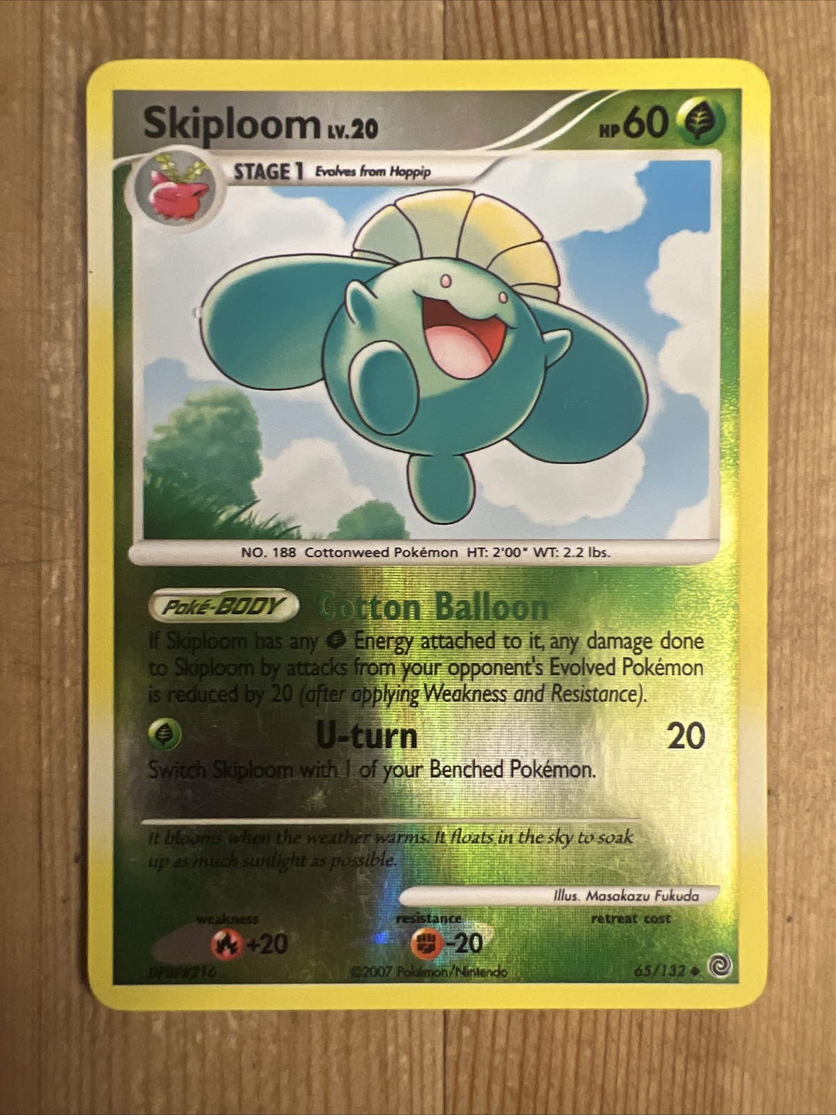 Skiploom - 65/132 - Uncommon Reverse Holo LP, English Pokemon Secret Wonders