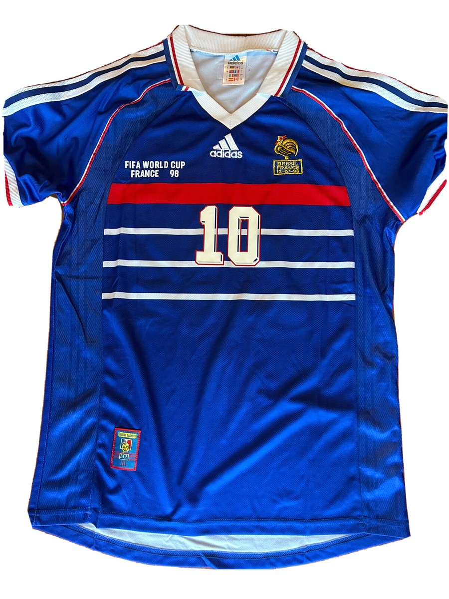 Adidas France 1998 World Cup Home Futbol Football Soccer Adidas France 1998 World Cup Home Futbol Football Soccer