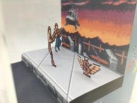 Super Contra Super C Nintendo NES Shadow Box Diorama Cube