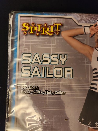 Spirit Halloween Sassy Sailor Sexy Costume Womans Size Large New - Picture 3 of 5