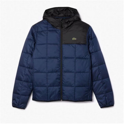 Lacoste Herren Marine Block gefütterte Jacke-Large