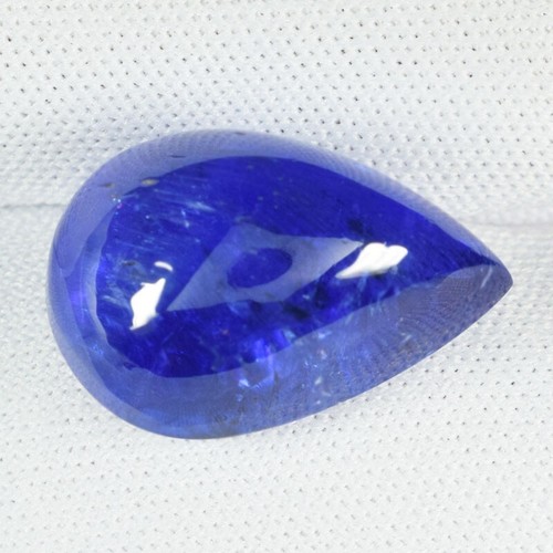 21.00 ct MEJOR GRADO AA" PÚRPURA AZUL NATURAL TANZANITA Pera Cabujón C Vdo DIS
