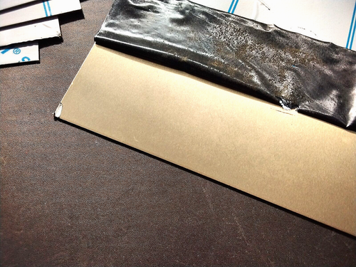 Brass Flat guillotined sheet 299 mm x 299 mm x 2 mm CZ 108 ? grained finish - Picture 4 of 7
