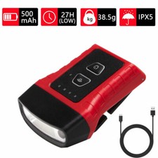 Clip On Cap Light Headlamp LED Rechargeable Motion Sensor Hat Flashlight Torch